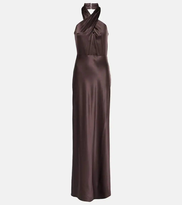 Veronica Beard Alberta silk-blend satin maxi dress | LYBSTORE