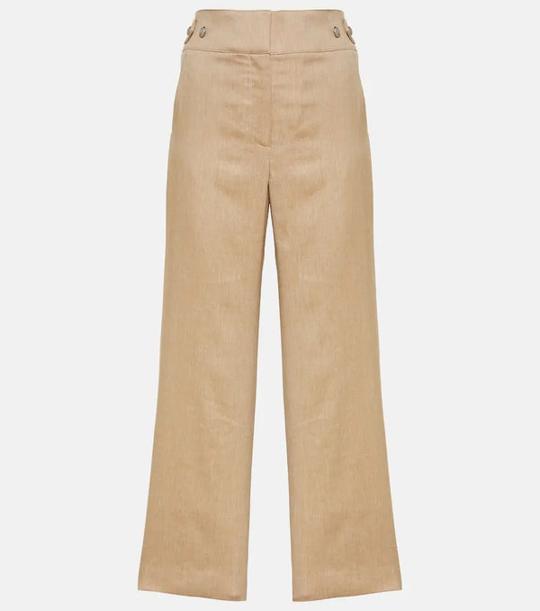 Veronica Beard Aubrie linen-blend cropped pants | LYBSTORE