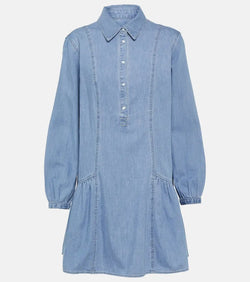 Veronica Beard Chaia puff-sleeve denim minidress