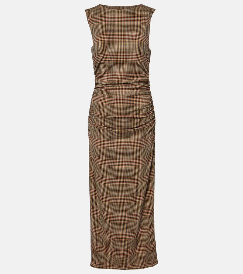 Veronica Beard Charissa checked midi dress