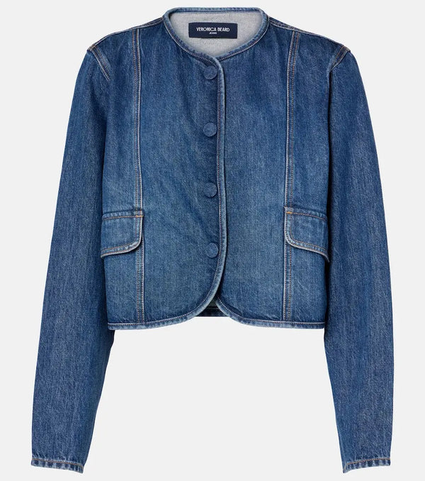 Veronica Beard Cordell cropped denim jacket | LYBSTORE