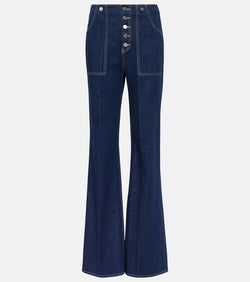 Veronica Beard Crosbie high-rise wide-leg jeans