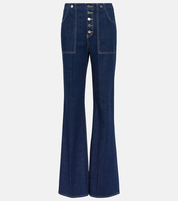 Veronica Beard Crosbie high-rise wide-leg jeans | LYBSTORE