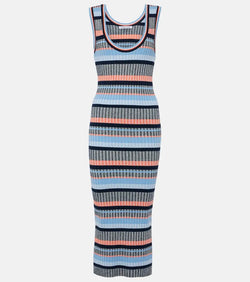 Veronica Beard Fabiana ribbed-knit midi dress | LYBSTORE