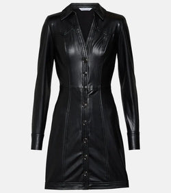 Veronica Beard Garrett faux leather shirt dress | LYBSTORE