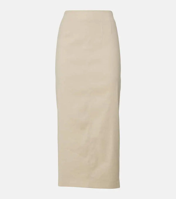 Veronica Beard Kimpton linen-blend midi skirt | LYBSTORE