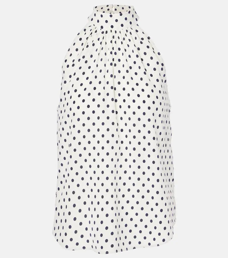 Veronica Beard Kovi polka-dot silk-blend top