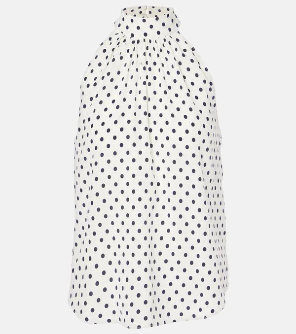 Veronica Beard Kovi polka-dot silk-blend top | LYBSTORE