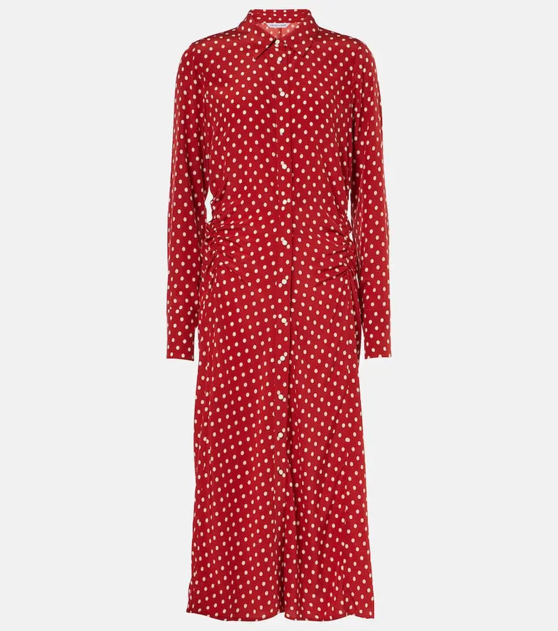 Veronica Beard Lex polka-dot silk-blend midi dress | LYBSTORE