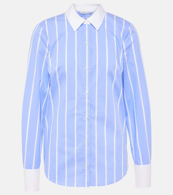 Veronica Beard Marisol striped cotton poplin shirt