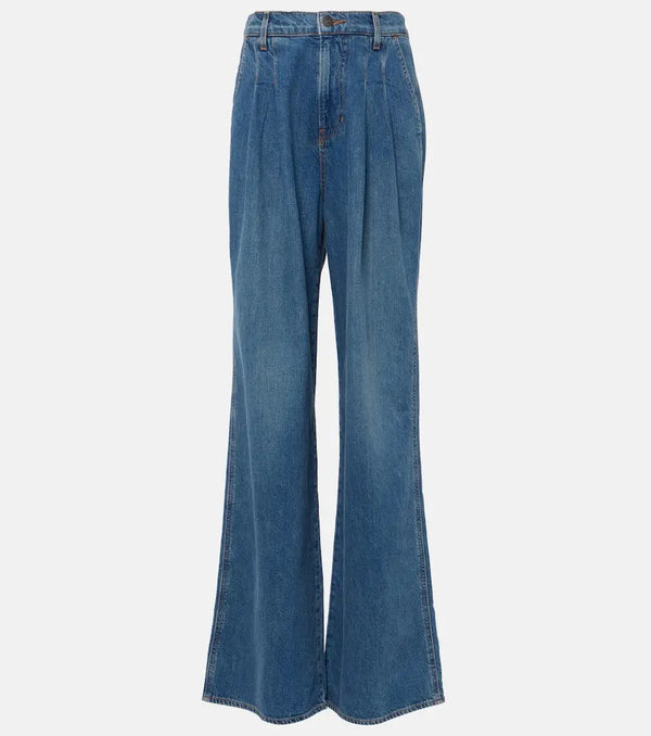 Veronica Beard Mia mid-rise wide-leg jeans | LYBSTORE