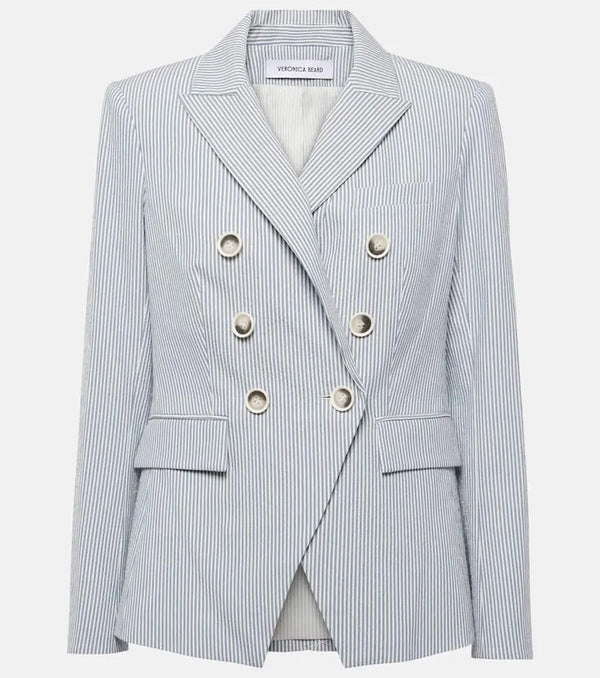 Veronica Beard Miller cotton seersucker blazer