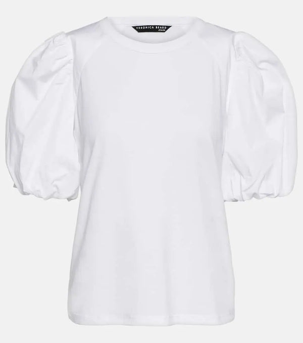 Veronica Beard Morrison puff sleeve cotton top | LYBSTORE