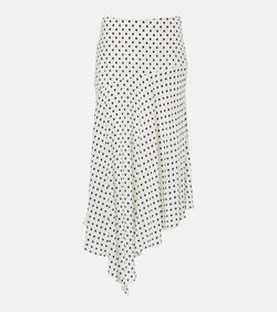 Veronica Beard Rosemary polka-dot silk-blend midi skirt | LYBSTORE