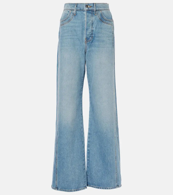 Veronica Beard Taylor high-rise wide-leg jeans