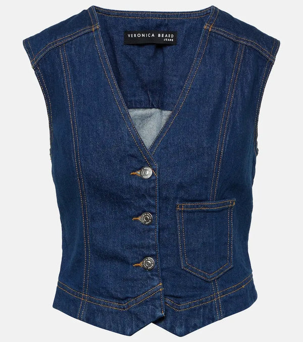 Veronica Beard Valeria denim vest | LYBSTORE