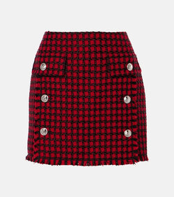 Versace Checked tweed miniskirt