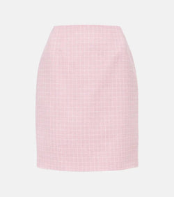 Versace Checked tweed pencil skirt