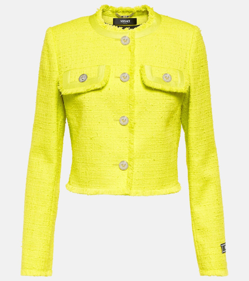 Versace Cotton-blend boucle jacket