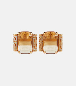 Versace Greca crystal-embellished earrings