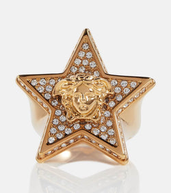 Versace La Medusa crystal-embellished ring