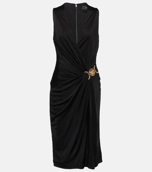 Versace Medusa '95 draped midi dress | LYBSTORE