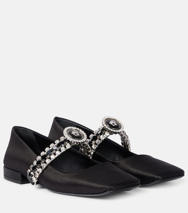 Versace Medusa '95 embellished ballet flats