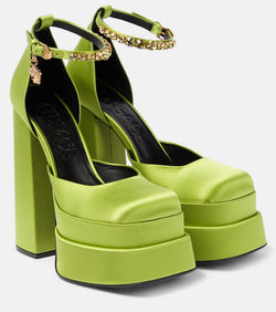 Versace Medusa Aevitas satin platform pumps