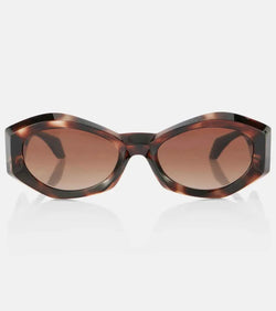 Versace Medusa Plaque oval sunglasses