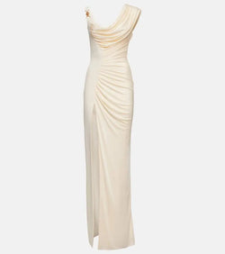 Versace Medusa '95 draped crêpe gown | LYBSTORE