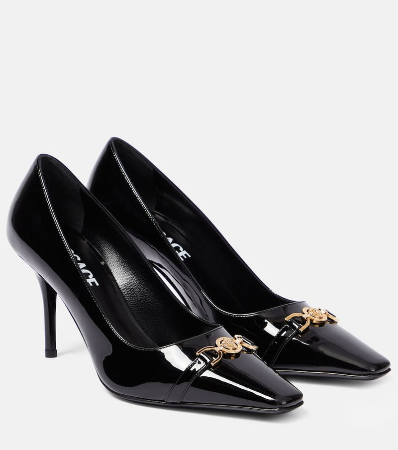 Versace Medusa patent leather pumps