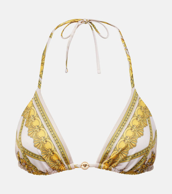 Versace Printed bikini top