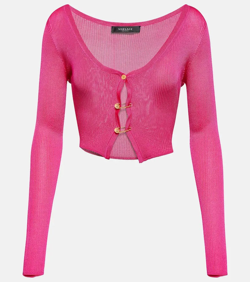 Versace Safety Pin cropped cardigan