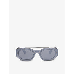 Versace VE2235 oval-frame metal sunglasses | LYBSTORE