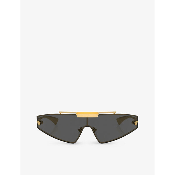 Versace VE2265 irregular-frame metal sunglasses | LYBSTORE