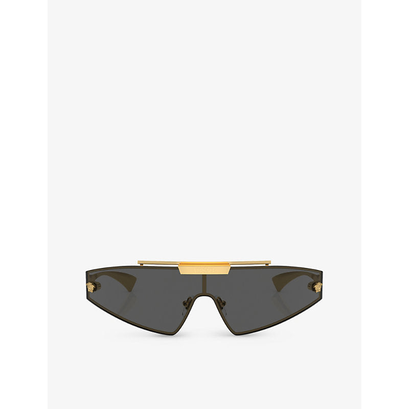 Versace VE2265 irregular-frame metal sunglasses | LYBSTORE