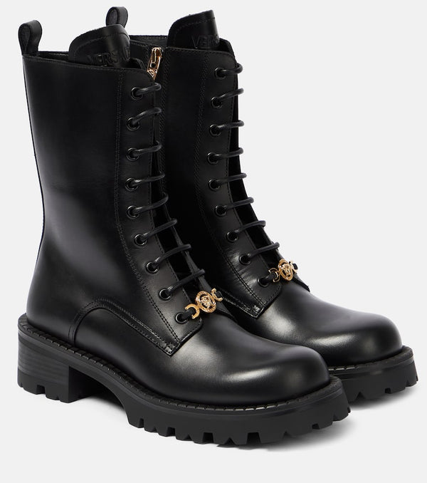 Versace Vagabond leather lace-up boots