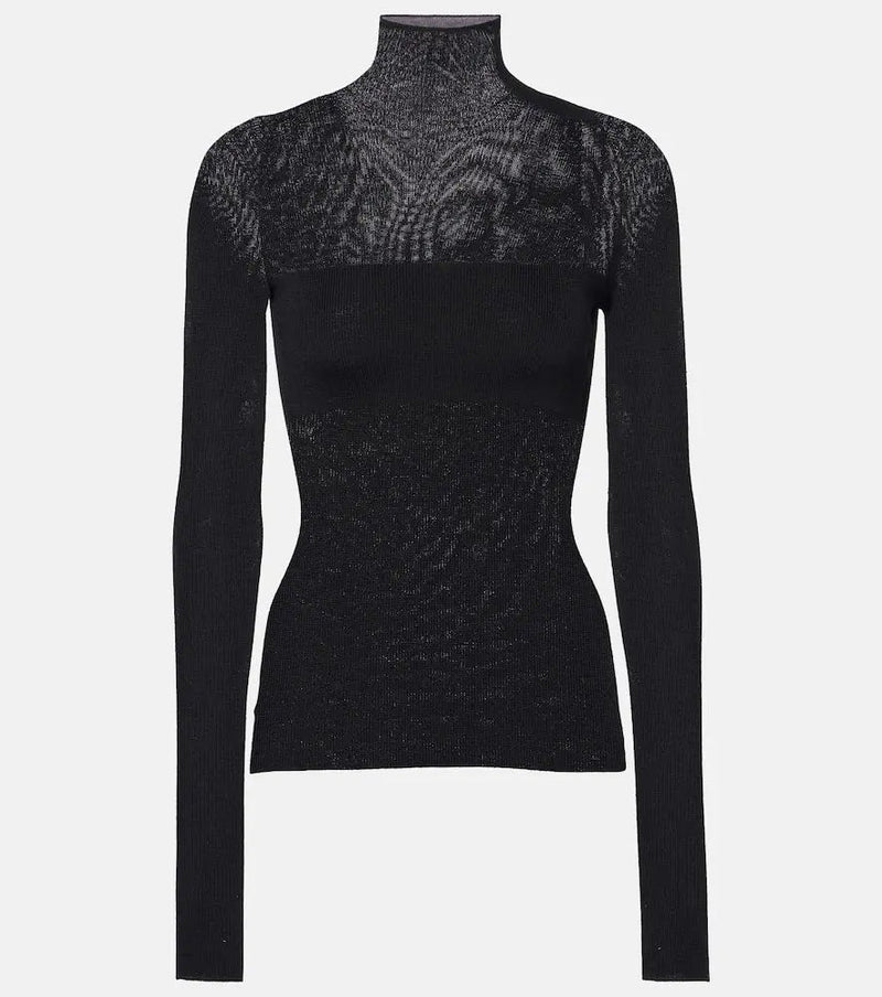 Versace Virgin wool turtleneck sweater | LYBSTORE