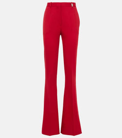 Versace Wool grain de poudre flared pants