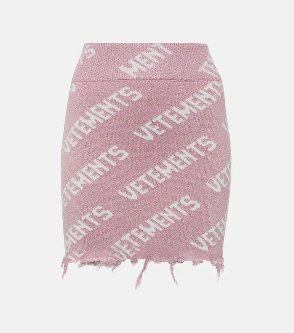 Vetements Monogram wool-blend miniskirt | LYBSTORE