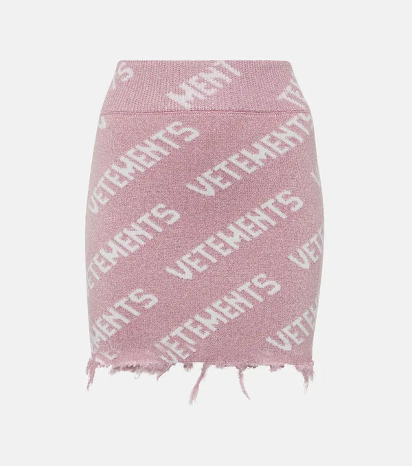 Vetements Monogram wool-blend miniskirt | LYBSTORE