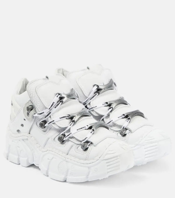 Vetements x New Rock leather platform sneakers | LYBSTORE