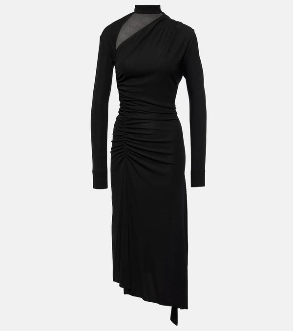 Victoria Beckham Asymmetric ruched midi dress