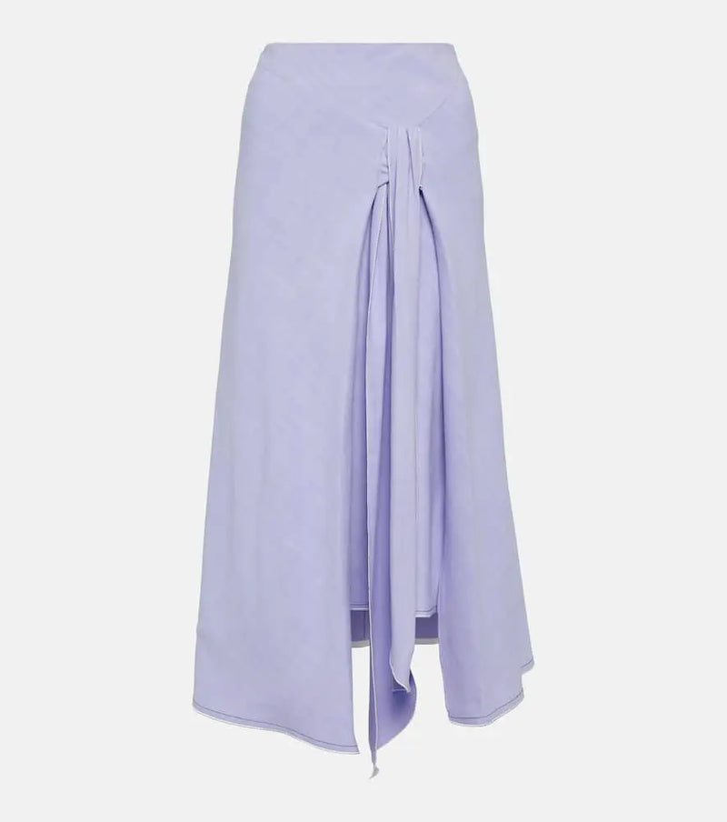 Victoria Beckham Asymmetric tie-dyed maxi skirt | LYBSTORE