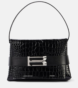 Victoria Beckham B croc-effect leather clutch