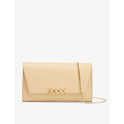 Womens Victoria Beckham Chain-embellished leather wallet on chain