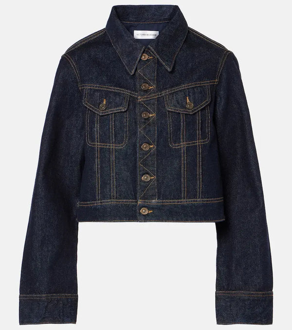 Victoria Beckham Cropped denim jacket