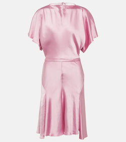 Victoria Beckham Draped satin minidress | LYBSTORE