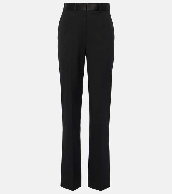 Victoria Beckham High-rise wool-blend straight pants | LYBSTORE