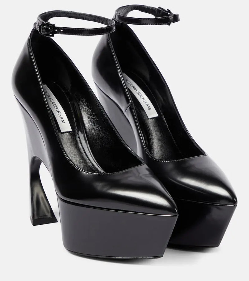 Victoria Beckham Leather platform pumps | LYBSTORE